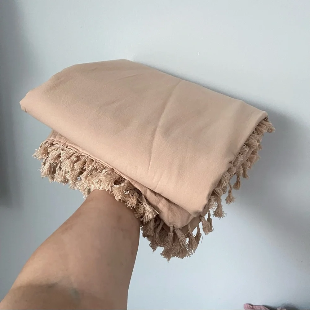 Bohemian Urban Outfitters Home Tassle Duvet Cover Terracota Twin Size NWOT